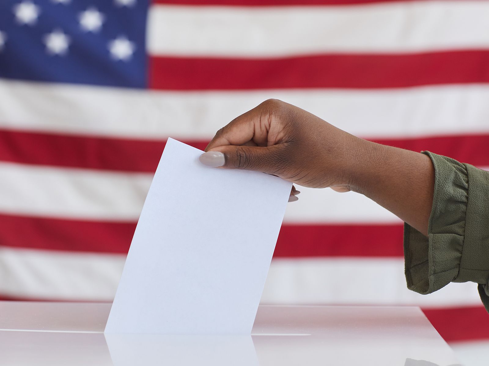 voting in the election booth