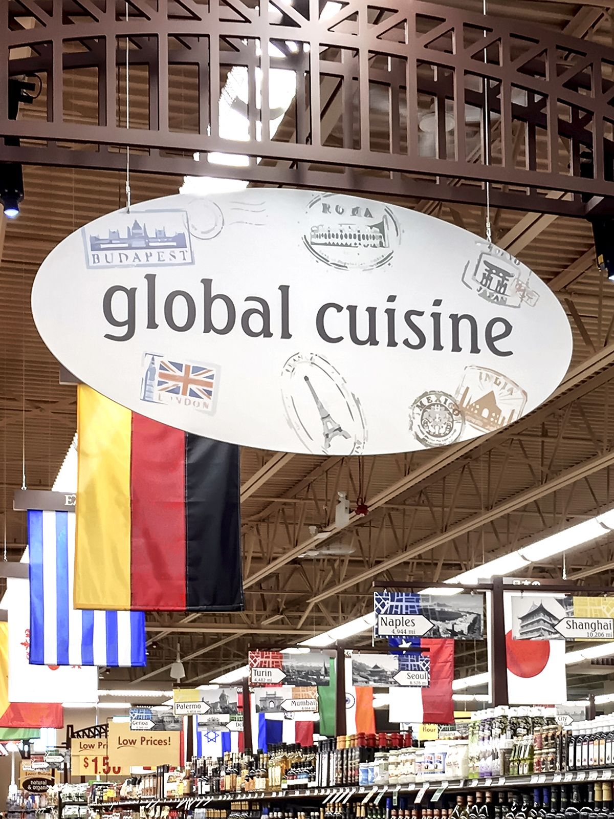 International cuisine in a grocery store